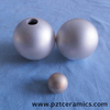 Sphère de céramique piézoélectrique et hémisphère 
